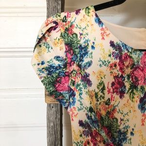 DARLING Floral Cream Dress